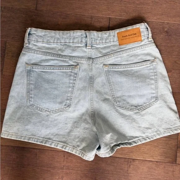 Frank & Oak Light Blue Jean Shorts - Picture 2 of 3